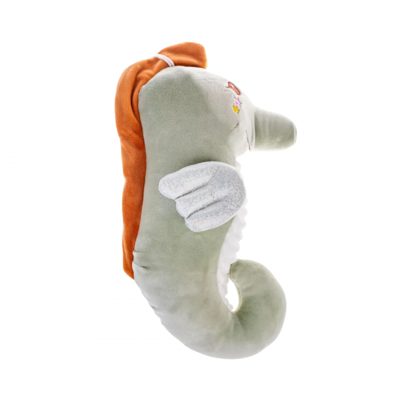 Плюшено морско конче Тома, зелено, 28 см