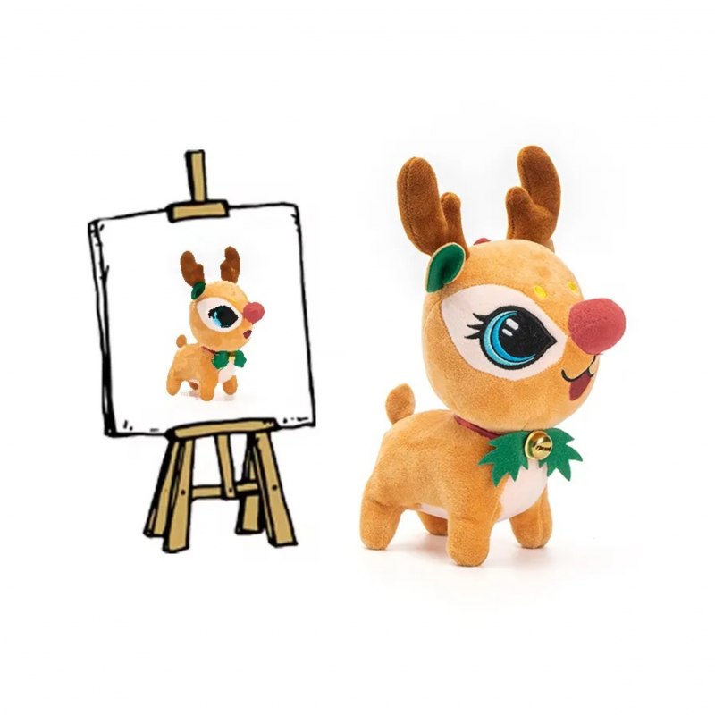 Плюшено коледно еленче Ради, 24 см