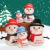 Плюшен снежен човек със шалче и надпис Merry Christmas, 25 см