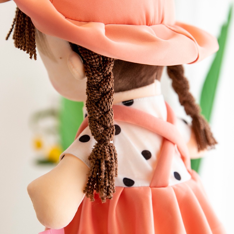 Мека кукла Мария с розова рокля, 45 см