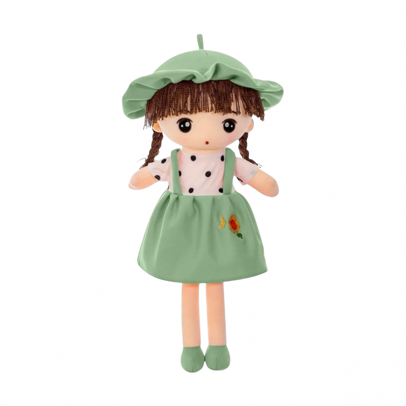 Мека кукла Мария със зелена рокля, 45 см