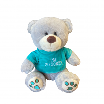Плюшено мече I'm so sorry, сиво, 20 см