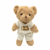 Плюшено мече с бяла дрешка LOVE, кафяво, 30 см