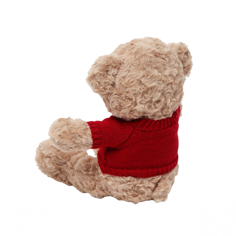 Плюшено мече Ради с червена тениска I love you, кафяво, 25 см