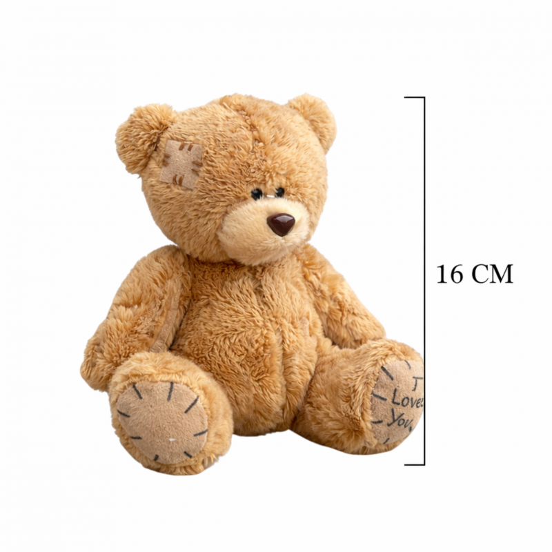 Плюшено мече Дарко, кафяво, 16 см