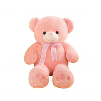 Плюшено мече Слънчо, розово, 55 см