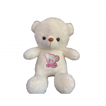 Плюшено светещо мече GloE, бяло, 35 см