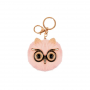 Плюшен ключодържател Бухал в светло розово