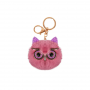 Плюшен ключодържател Бухал в розово