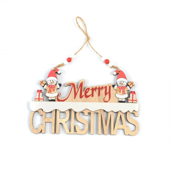 Коледна украса - Дървен надпис Merry Christmas