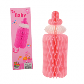 Украса за декорация - Бебешко шише в розово