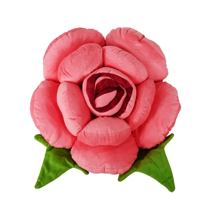 Плюшена възглавница Цвете в розово