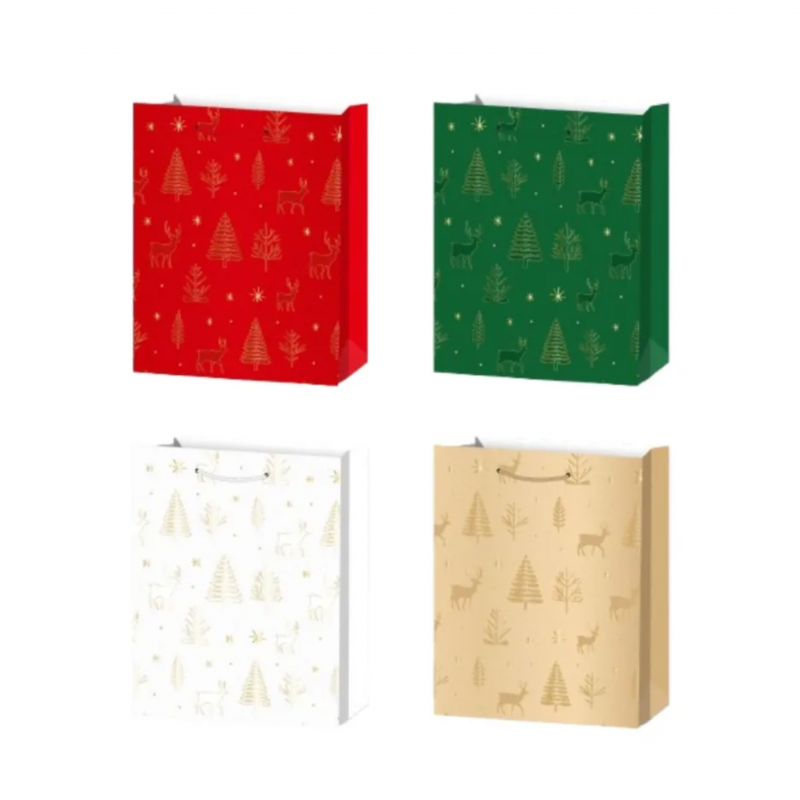 Коледна подаръчна торбичка с елхички