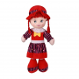 Мека кукла Боряна, червена, 70 см