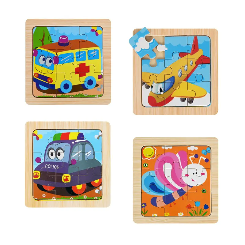 Пъзел от дърво - 9 елемента