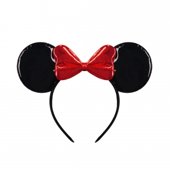 Парти диадема Мини с червена панделка