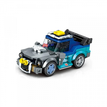 Конструктор - Спортна кола SEMBO Синя с черно