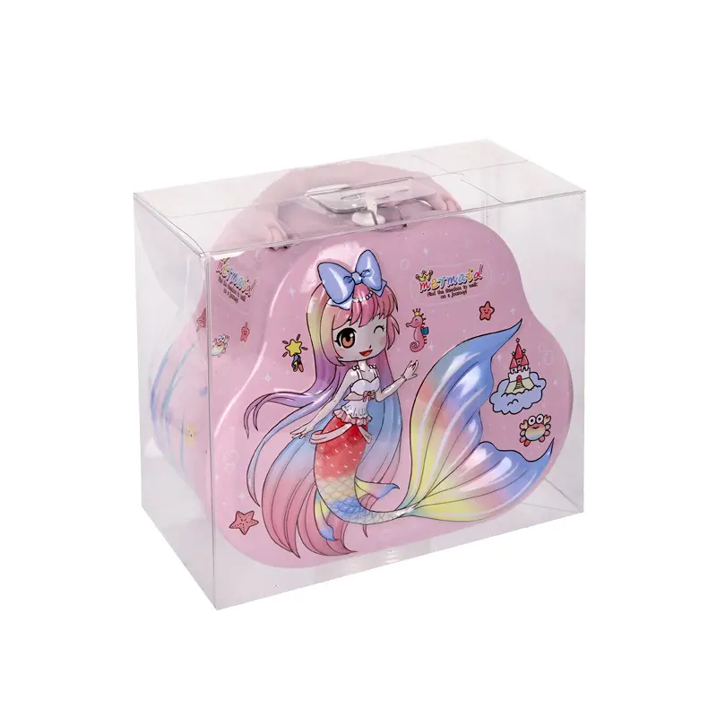 Метална касичка - Чантичка с ключе и катинар в розово