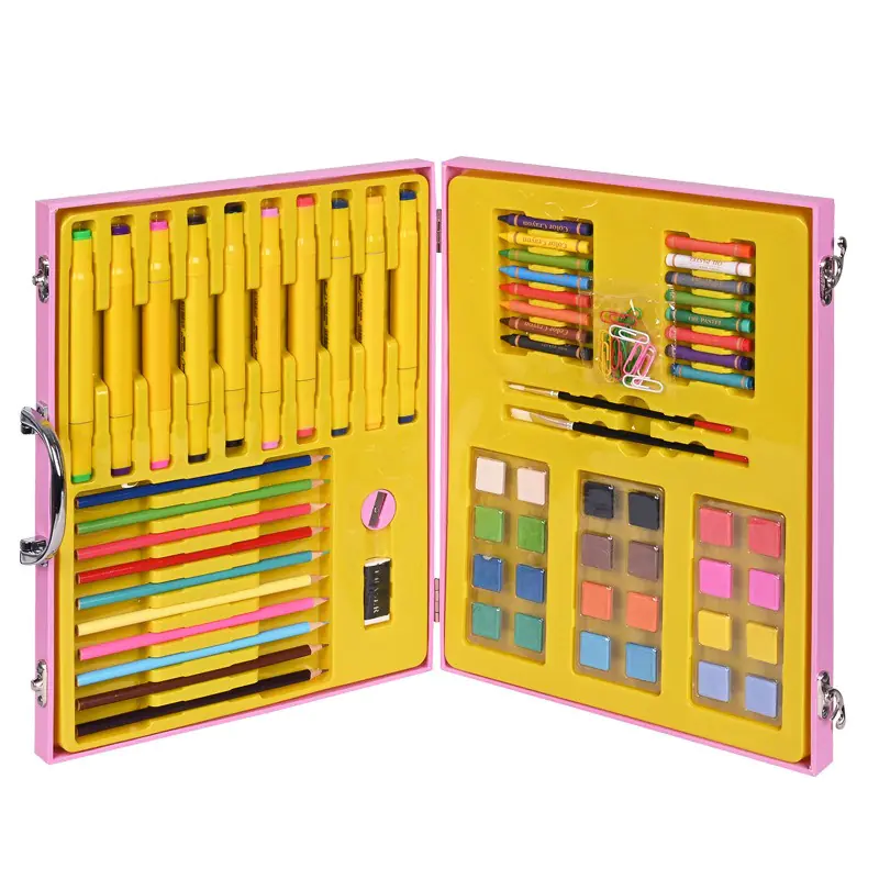 Комплект за рисуване и оцветяване в куфарче - 114 части