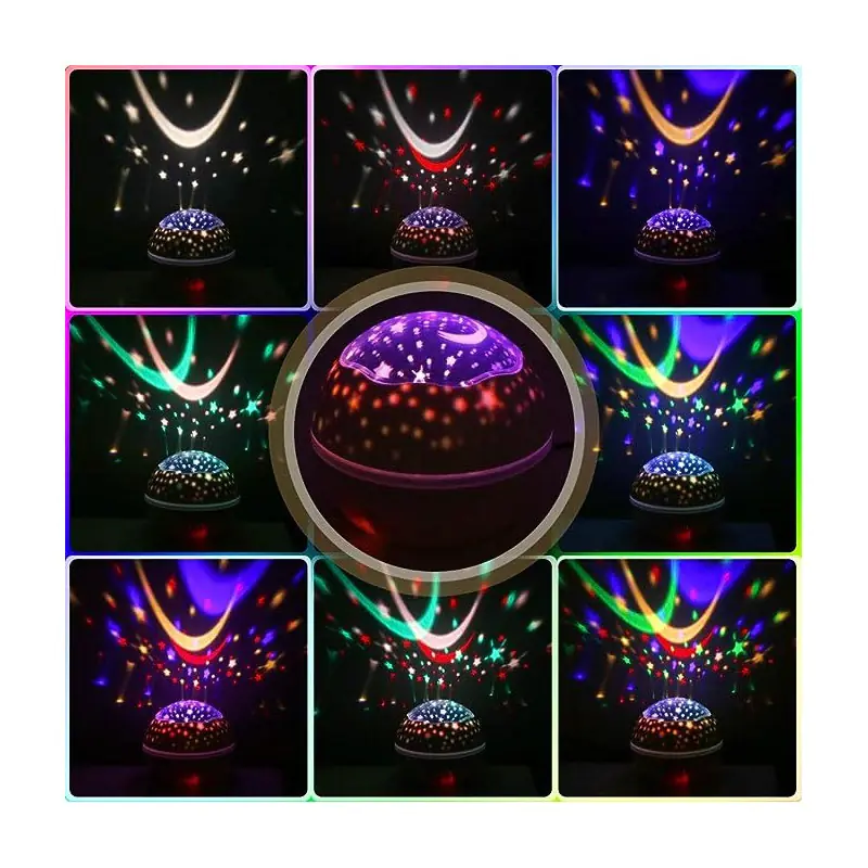 Нощна лампа и проектор на звездното небе с Bluetooth говорител, бяла