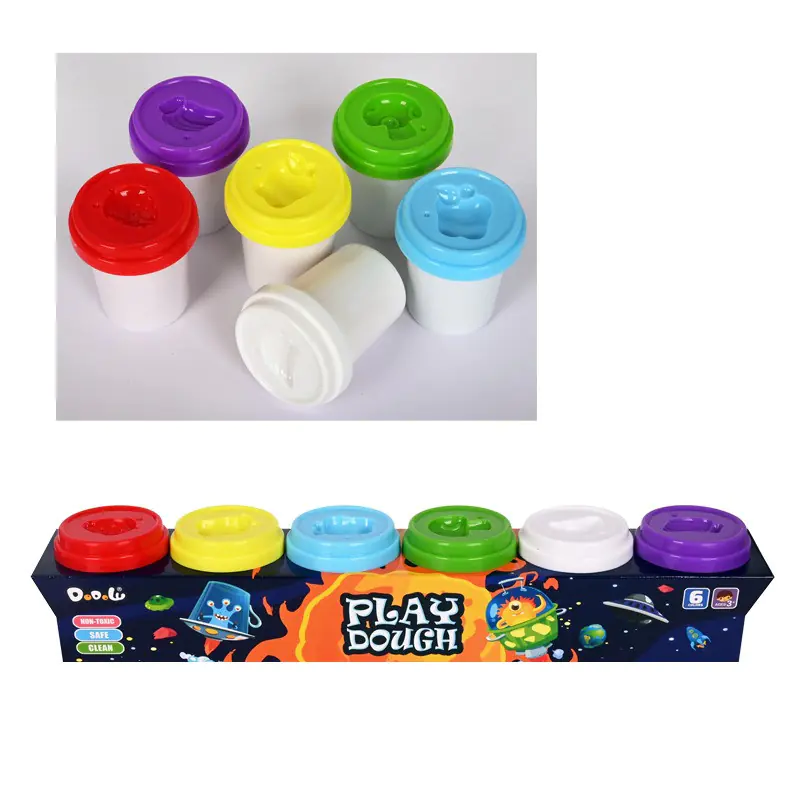 Моделин в кутийки, 6 цвята