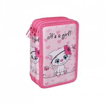 Несесер в розово с три прегради - Коте