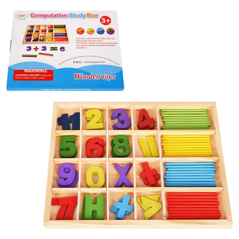 Образователен комплект за смятане с дървени пръчици