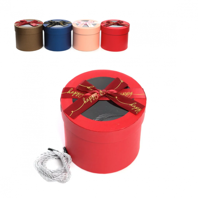 Подаръчна кутия с панделка и дръжки