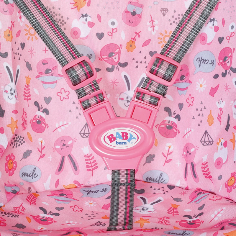 Количка за кукла с чанта в розово