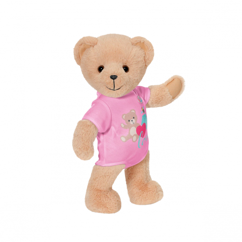 BABY Born Плюшено мече с розова блузка, кафяво, 33 см
