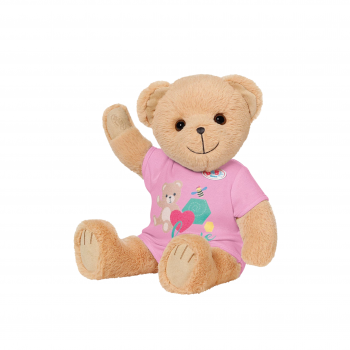 BABY Born Плюшено мече с розова блузка, кафяво, 33 см