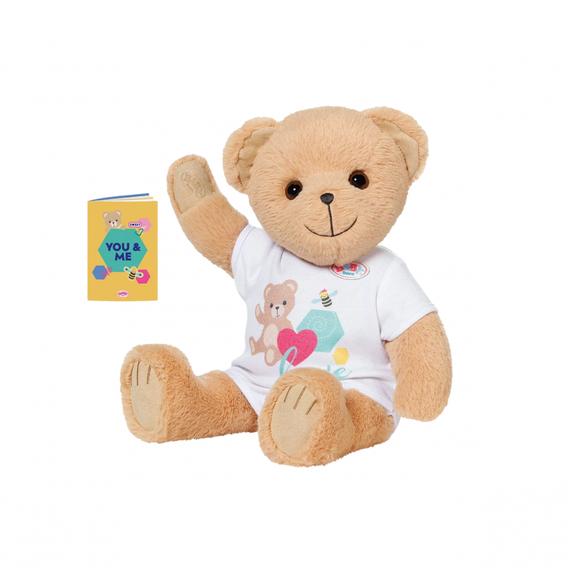 BABY Born Плюшено мече с бяла блузка, кафяво, 33 см