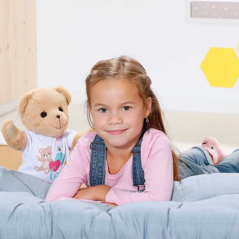 BABY Born Плюшено мече с бяла блузка, кафяво, 33 см