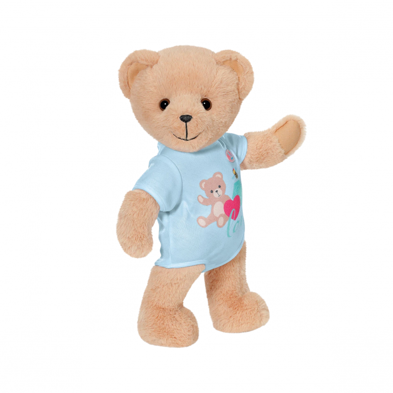 BABY Born Плюшено мече със синя блузка, кафяво, 33 см