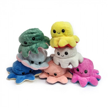 Плюшен октопод с две лица, 20 см