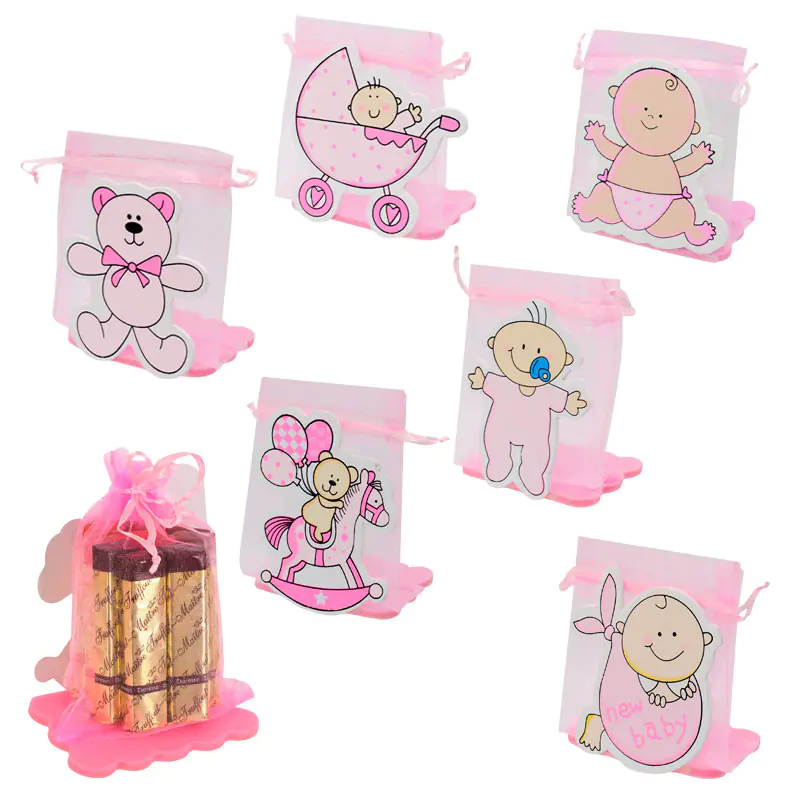 Розова торбичка от органза New Baby