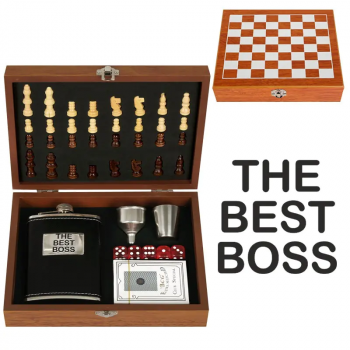 Комплект манерка с шах и аксесоари The Best Boss
