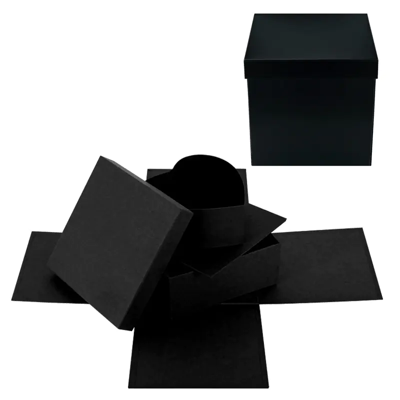 Подаръчна кутия Албум с две нива в черно