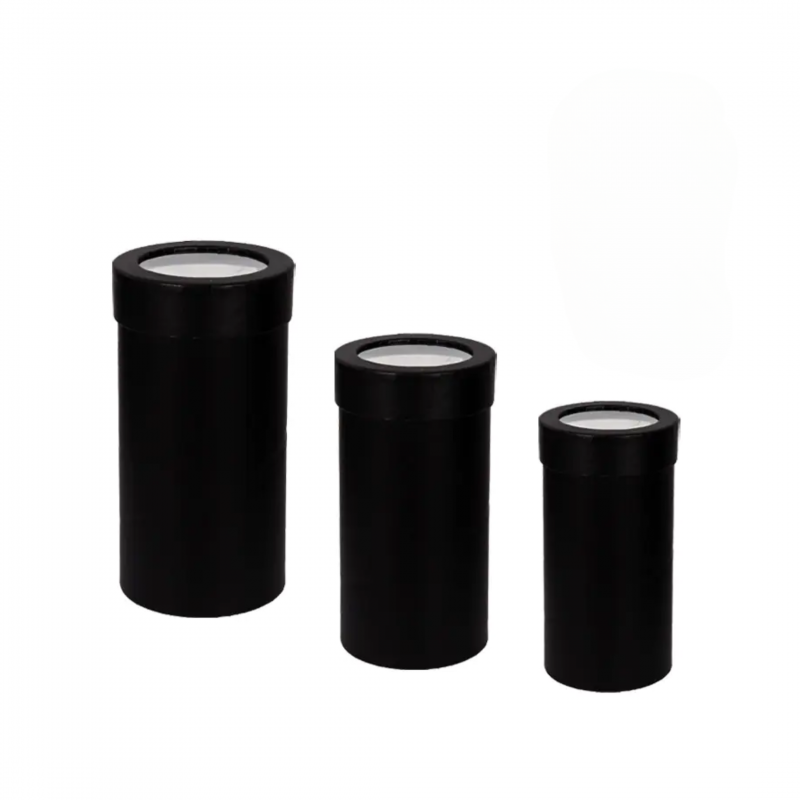 Подаръчна кутия Цилиндър 3 в 1 в черно