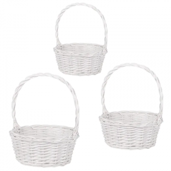 Комплект от кошници за яйца в бяло, кръгли