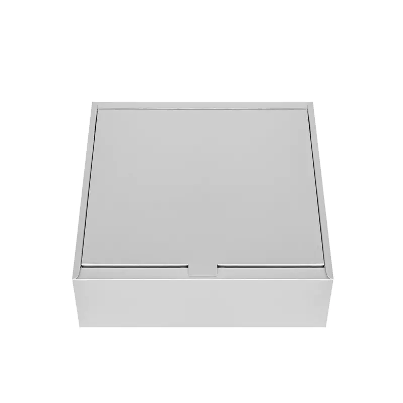 Подаръчна квадратна кутия с капак в бяло