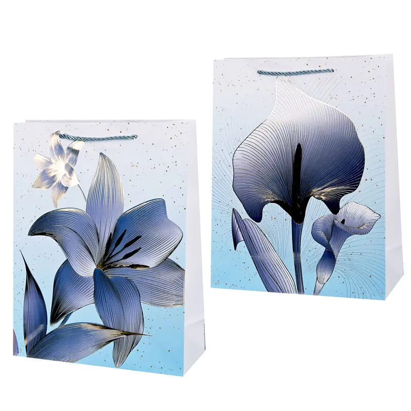 Подаръчна торбичка Сини цветя