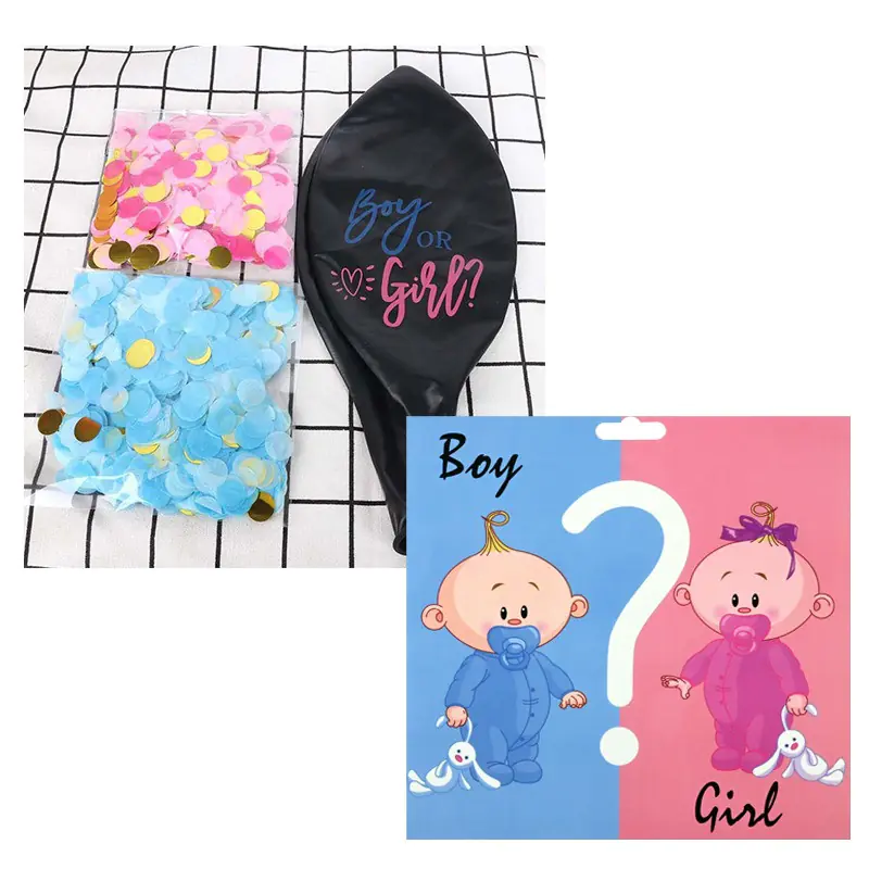 Гигантски латексов балон с конфети - Boy or Girl