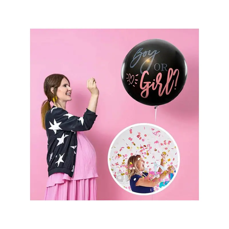 Гигантски латексов балон с конфети - Boy or Girl