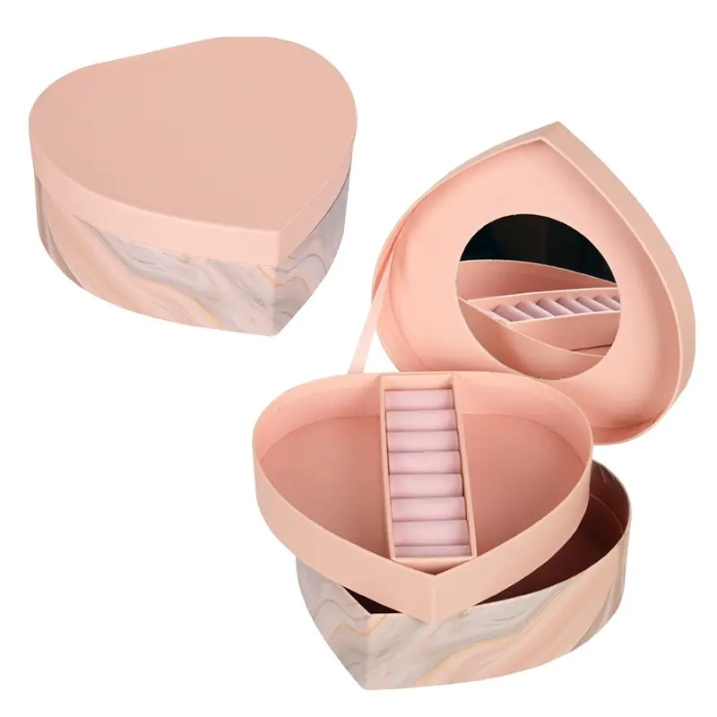 Бижутерка на две нива с огледало Сърце