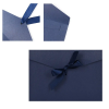 Плик от луксозен перлен картон със сатенена панделка в синьо