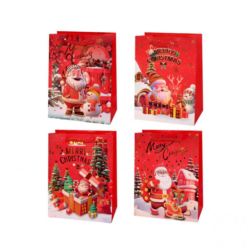 Подаръчна торбичка Дядо Коледа с елените