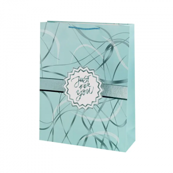 Подаръчна торбичка Just for you в зелено