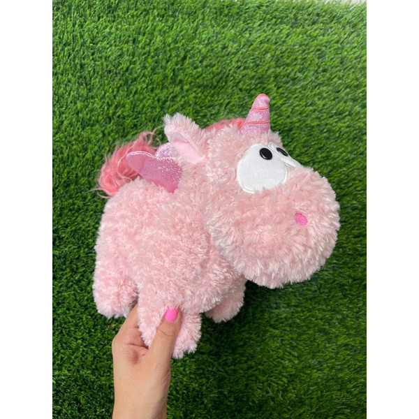 Плюшен еднорог Алис, розов, 25 см