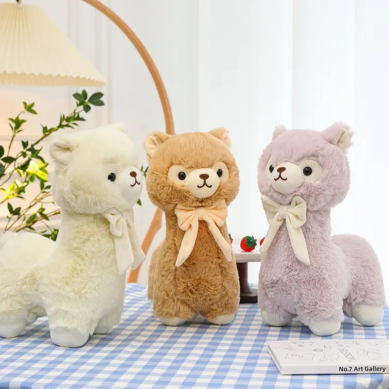 Плюшена лама, светло лилава, 23 см